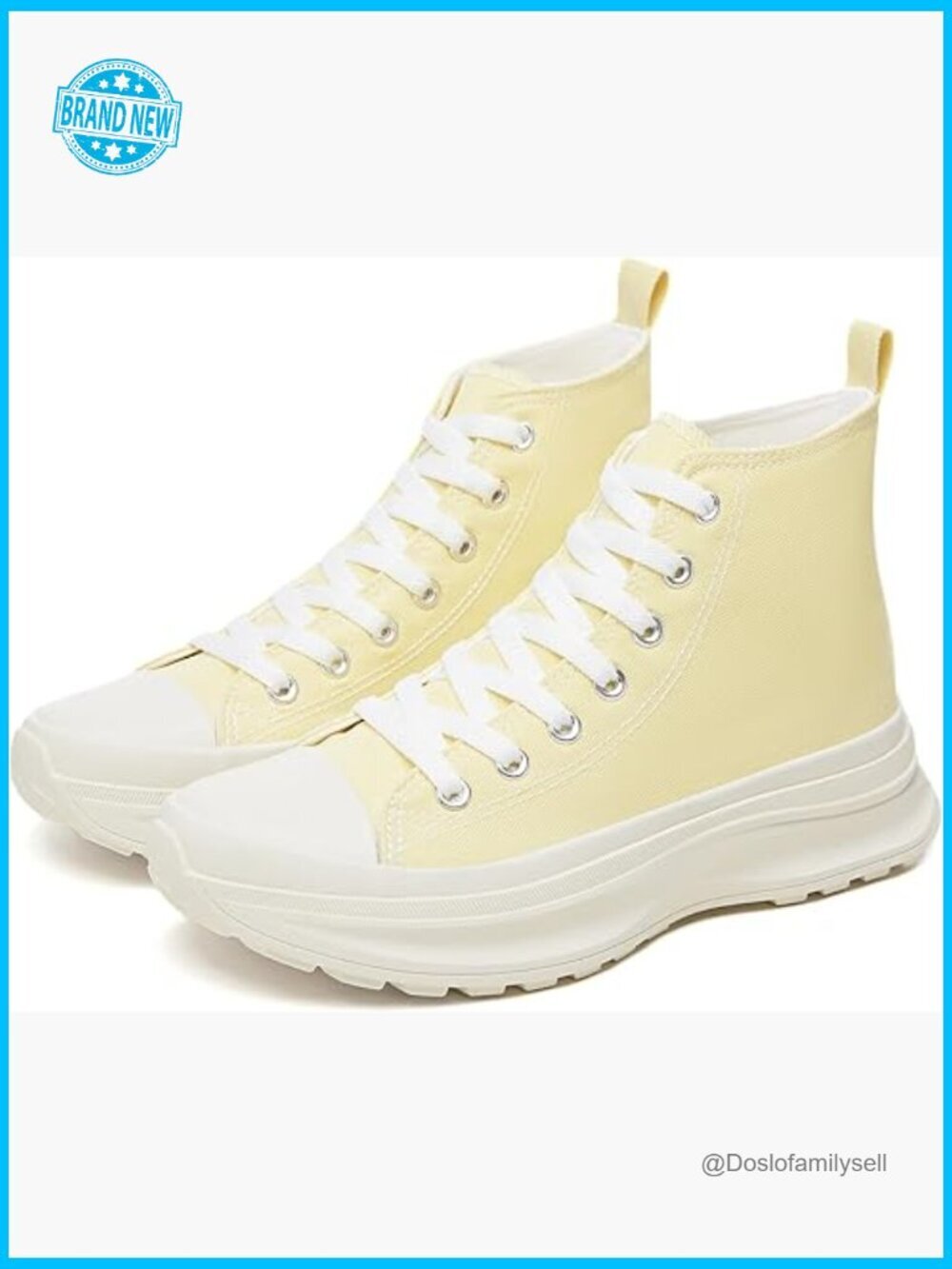 High Top Sneakers - Platform Canvas Shoes Classic Casual Comfortable